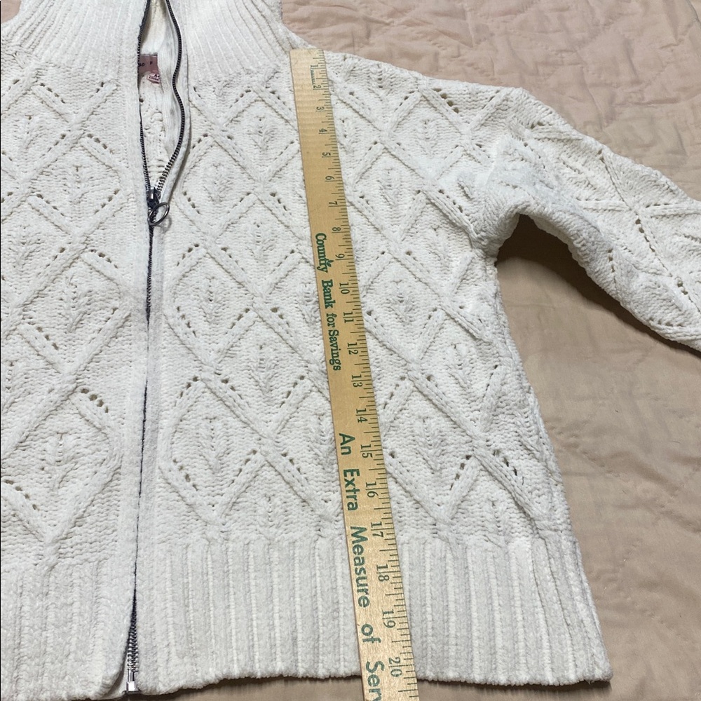 Crave Fame Cream Zip-Up Cardigan - Picture 13 of 16